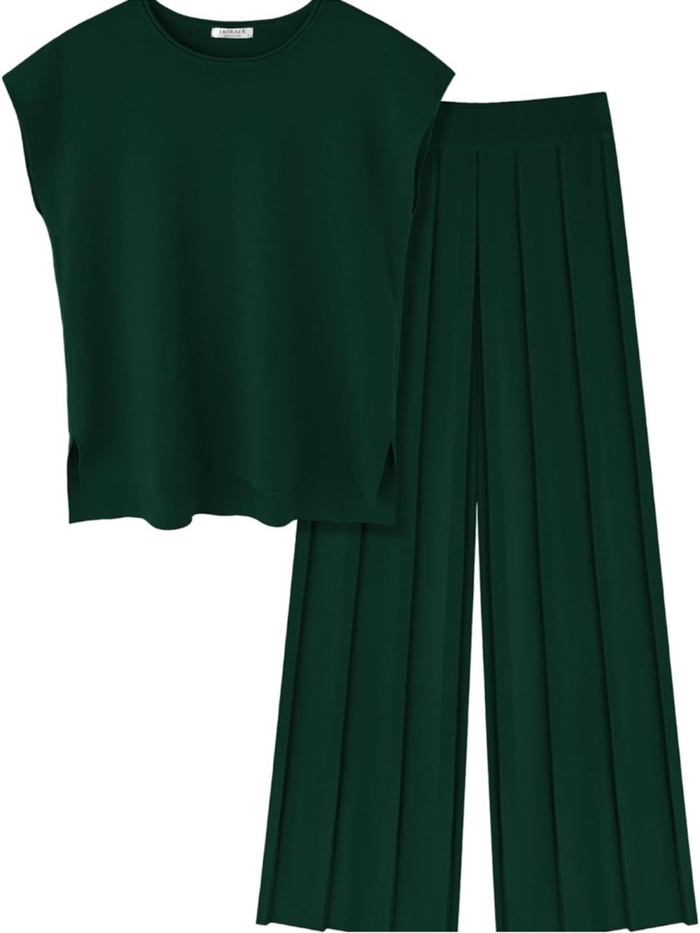 NWT Green Sleeveless Knit Two-Piece Set